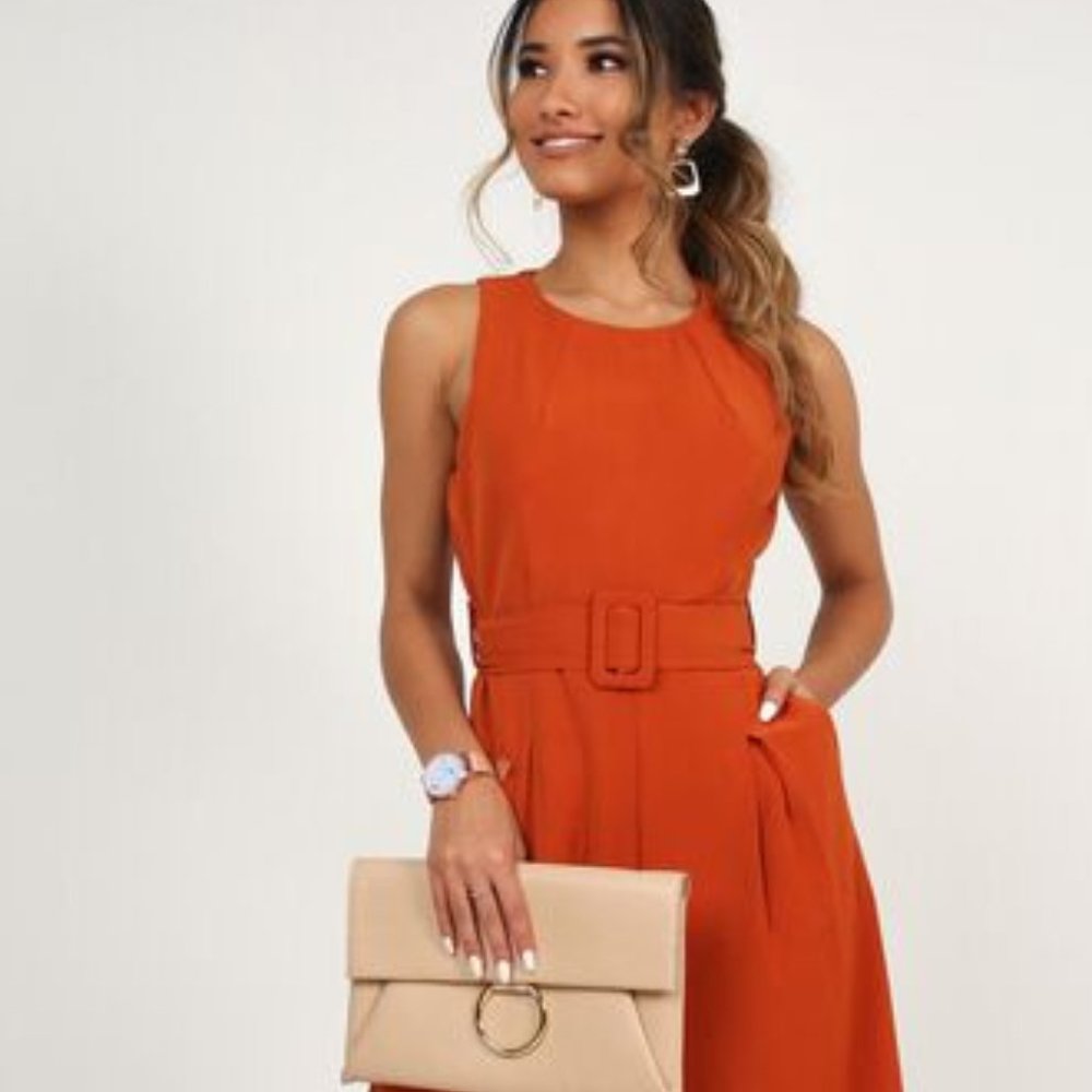 Goal Achiever Jumpsuit In Rust